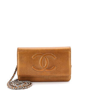 Chanel Timeless Wallet on Chain Caviar